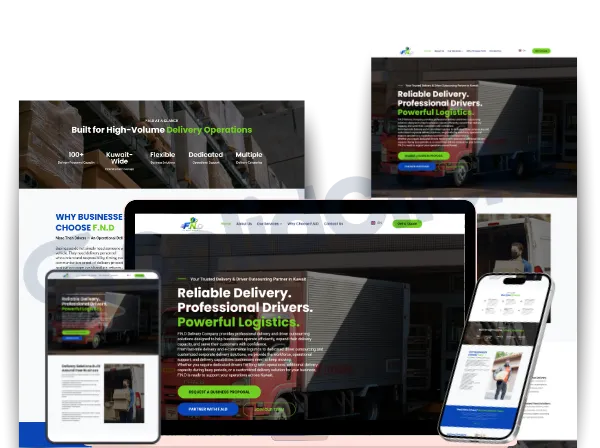 Websites That Look Sharp, Load Fast & Actually Rank. 4 FND Delivery website design showcase